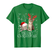 Load image into Gallery viewer, Meowy Christmas Shirt Kitten Cat Kitty Xmas Tee Cute Gift
