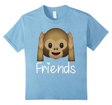 Load image into Gallery viewer, Best Friends Forever T-Shirt For 3 Monkey Emoji #2
