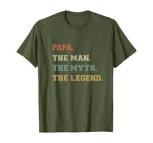 Load image into Gallery viewer, I Am The Papa The Man The Myth And The Legend Varsity Style T-Shirt
