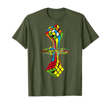 Load image into Gallery viewer, AWESOME GRAPHIC MELTING RUBIK RUBIX RUBICS CUBE Solved Rubik T-Shirt
