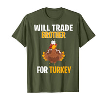 Load image into Gallery viewer, Will Trade Brother For Turkey Funny Thanksgiving Gift Kids T-Shirt
