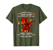 Load image into Gallery viewer, Annoyed Dragon Touchy Dragon Grouchy Ball Of Fire T-Shirt
