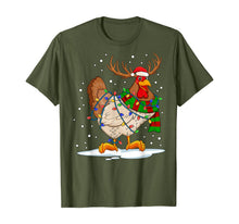 Load image into Gallery viewer, Funny Chicken Christmas Tee Reindeer Christmas Lights Pajama T-Shirt
