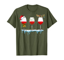 Load image into Gallery viewer, Three Glass of Red Wine Santa Hat Christmas For Men Women T-Shirt
