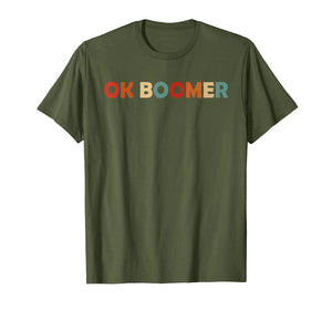Vintage Retro OK Boomer Okay Gen Z Millennials Generation T-Shirt