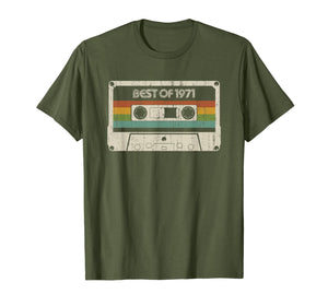 Vintage Best of 1971 48th Birthday Cassette T-Shirt