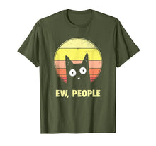 Load image into Gallery viewer, Ew, People Vintage Funny Cat Lover Gift, Graphic Cat T-Shirt-193586
