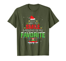 Load image into Gallery viewer, I Just Like to Smile Smiling is my Favorite X-mas Elf Shirt T-Shirt
