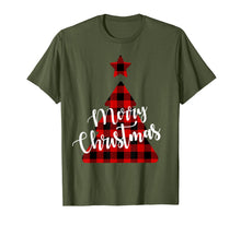 Load image into Gallery viewer, Christmas Tree Red Buffalo Plaid Merry Christmas Gift T-Shirt
