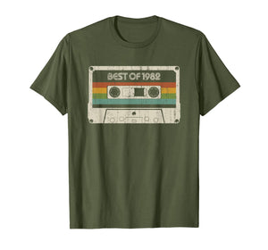 Vintage Best of 1982 37th Birthday Cassette T-Shirt