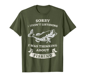 i was thinking about Fishing Gift Funny Distressed Classic T-Shirt