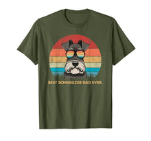 Load image into Gallery viewer, Dog Vintage Best Schnauzer Dad ever Tshirt Fathers day Gifts

