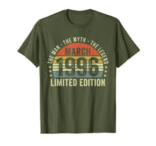 Load image into Gallery viewer, March 1996 The Man Myth Legend 24th Birthday Gift T-Shirt-3091090
