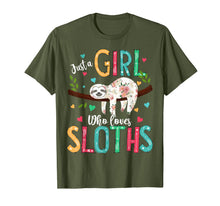 Load image into Gallery viewer, Just a Girl Who Loves Sloths Funny Sloths Lover Gifts T-Shirt
