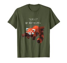 Load image into Gallery viewer, Red panda cute lazy animal To do list T-shirt
