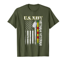 Load image into Gallery viewer, U.S. Navy Vietnam Veteran American Flag Gift T-Shirt
