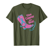 Load image into Gallery viewer, Give Cancer The Boot Pink Breast cancer Awareness Month Gift T-Shirt
