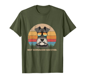 Dog Vintage Best Schnauzer Dad Ever - Fathers Day Gift T-Shirt-1279878