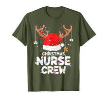 Load image into Gallery viewer, Christmas Nurse Crew Santa Hat Reindeer Merry Christmas gift T-Shirt
