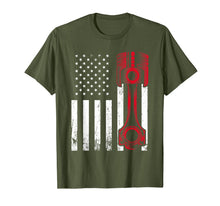 Load image into Gallery viewer, Car Enthusiast - American Flag Piston Muscle Car Gift T-Shirt-2389253
