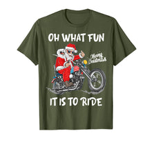 Load image into Gallery viewer, Biker Santa Motorcycle Fan Merry Christmas Xmas Holidays T-Shirt
