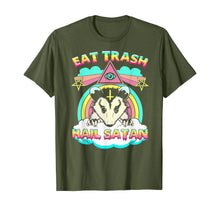 Load image into Gallery viewer, Eat Trash Hail Satan Raccoon Pentagram Satanic Garbage Gang T-Shirt-68791
