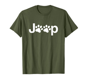 Funny Jeep Paw Prints Dogs & Jeeps Owner Men Women Gift T-Shirt