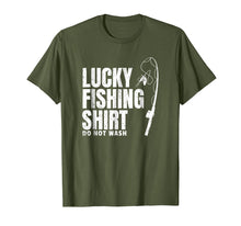 Load image into Gallery viewer, Fisherman Gift Tee Lucky Fishing Shirt Fathers Day Present
