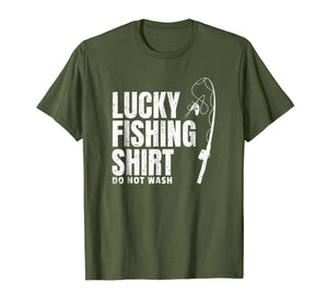 Fisherman Gift Tee Lucky Fishing Shirt Fathers Day Present