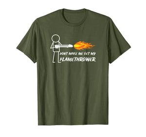Flamethrower Shirt Stick Figure Man Flame Thrower Men Boys