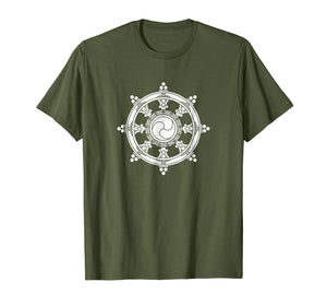 Dharma Wheel Buddhist Meditation Yoga Buddha T-Shirt