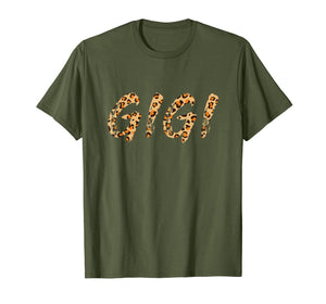 Gigi T-shirt grandma Gift Gigi shirt Womens Animal Print Tee