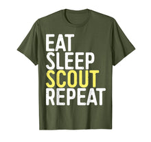 Load image into Gallery viewer, Eat Sleep Scout Repeat T-Shirt Funny Scouting Gift Shirt
