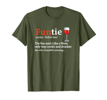 Load image into Gallery viewer, Funtie Definition The Fun Aunt Like A Mom Funny Wine T-shirt
