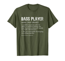 Load image into Gallery viewer, Bass Player Definition T-Shirt Bassist Gift for Musicians

