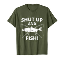 Load image into Gallery viewer, Shut Up And Fish Shirt | Funny Fishing Shirt | Fishing Gift
