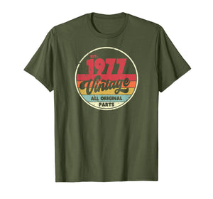 1977 Vintage T Shirt, Birthday Gift Tee. Retro Style Shirt.