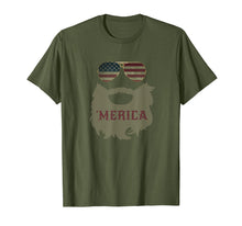 Load image into Gallery viewer, &#39;Merica Patriotic Beard Sunglasses Flag T-shirt
