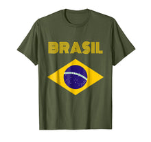 Load image into Gallery viewer, Brazil Flag Yellow Text T-Shirt
