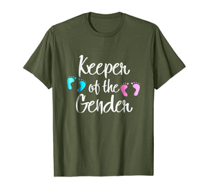 Keeper of Gender reveal party idea baby announcement Tshirt