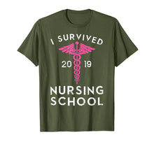 Load image into Gallery viewer, I Survived Nursing School 2019 - Nurse Graduation Funny T-Shirt
