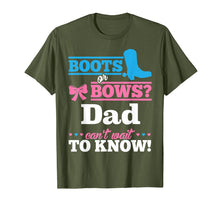 Load image into Gallery viewer, Mens Boots or Bows Shirt for Dad Gender Reveal Party Gift
