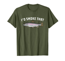 Load image into Gallery viewer, I'd Smoke That: Rainbow Trout, Fish - BBQ, Barbecue T-shirt
