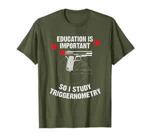 Gun Education - 2nd Amendment - I Study Triggernometry Guns T-Shirt