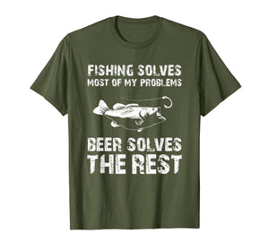 Fishing And Beer Funny Fisherman Father's Day Gift Tee Shirt
