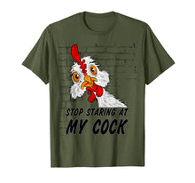 Load image into Gallery viewer, Mens Stop staring at my cock T-Shirt funny saying novelty humor
