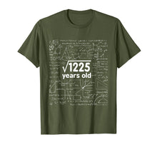 Load image into Gallery viewer, Math Square Root of 1225 - 35 Years Old 35th Birthday Shirt
