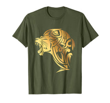 Load image into Gallery viewer, Calligraphy Art Gold Lion Fashion T-shirt for Men and Women
