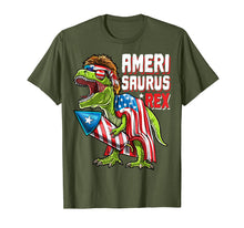 Load image into Gallery viewer, Amerisaurus Rex Dinosaur 4th of July Firework Shirt Kids
