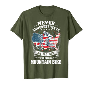 Mens Never Underestimate Mountain Bike Rider T-Shirt